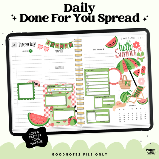 Watermelons 2 Page Daily Done For You Spread