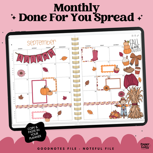 All Things Fall Monthly Done For You Spread