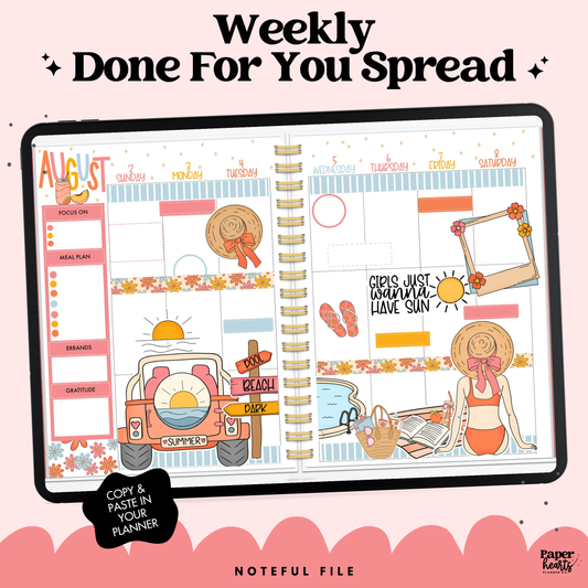 August Peaches Week 1 Done For You - Noteful Only
