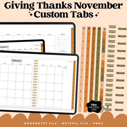 Giving Thanks November Tabs