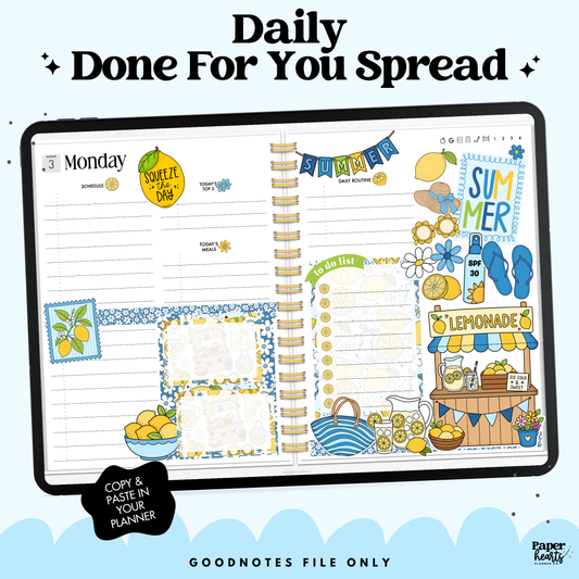 Lemons 2 Page Daily Done For You Spread