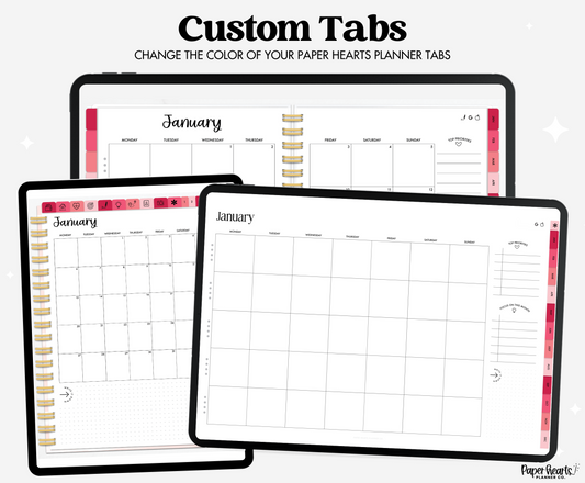 February 2025 Tabs Multicolor