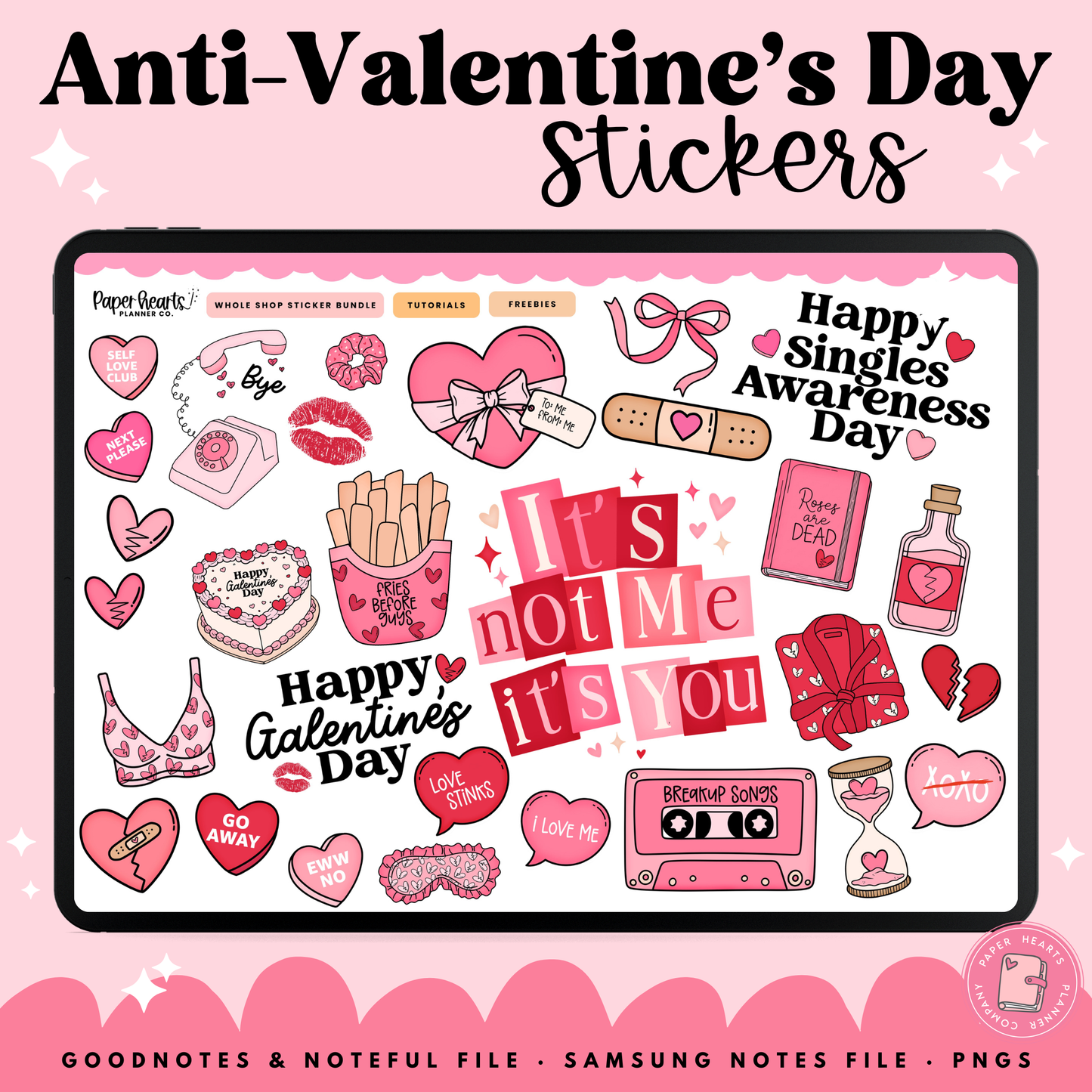 Anti-Valentine's Day Stickers