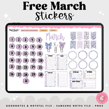 Free March Stickers