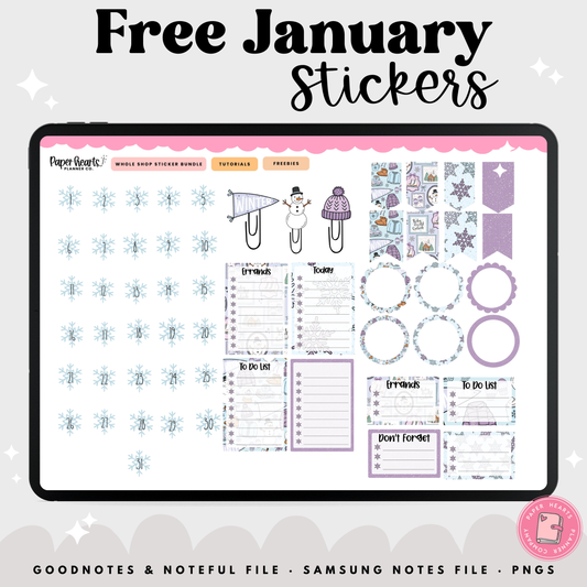 Free January Stickers