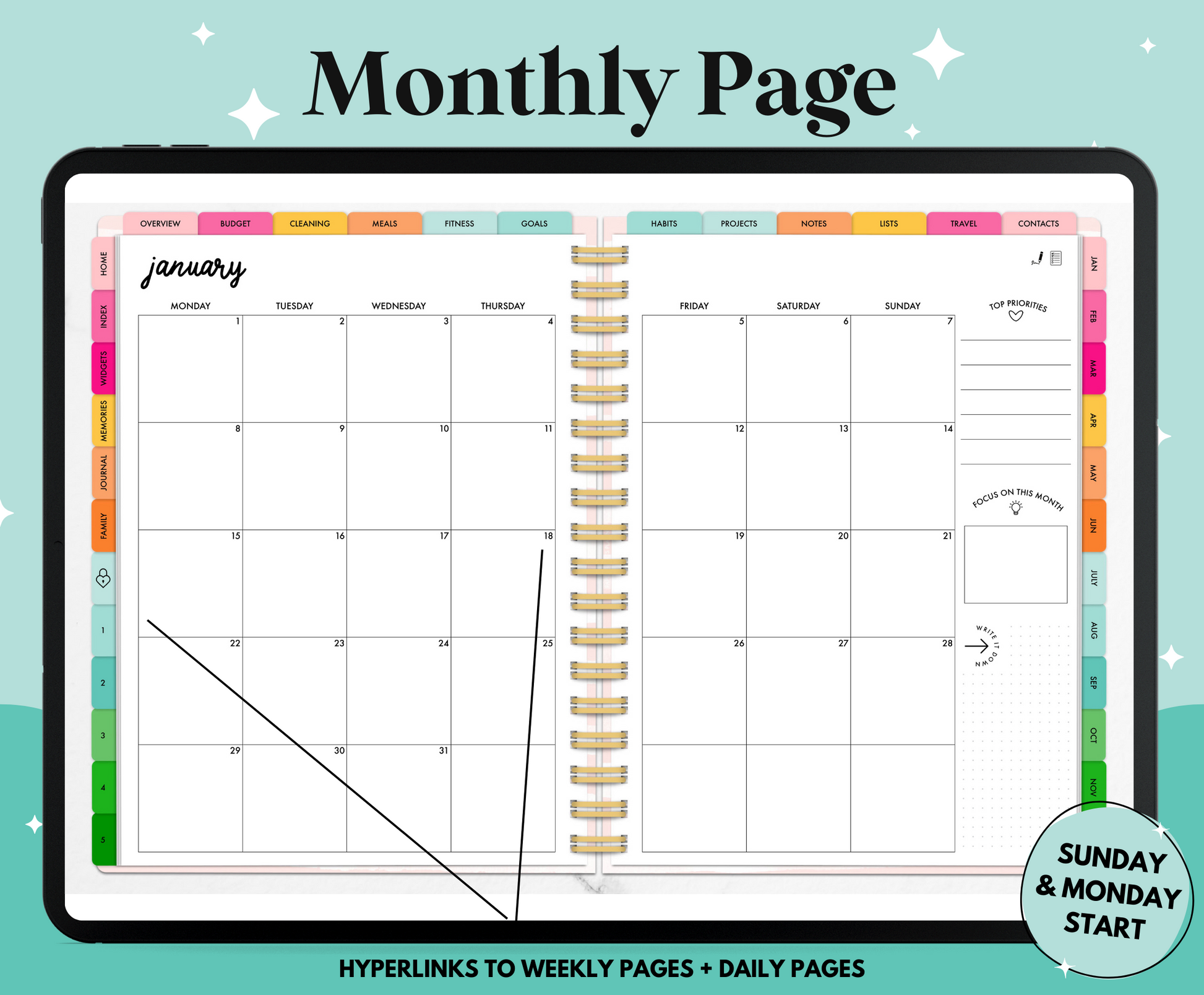 Minimalist Free Printable Planner 2024 PDF  A Visual Merriment: Kids  Crafts, Adult DIYs, Parties, Planning + Home Decor