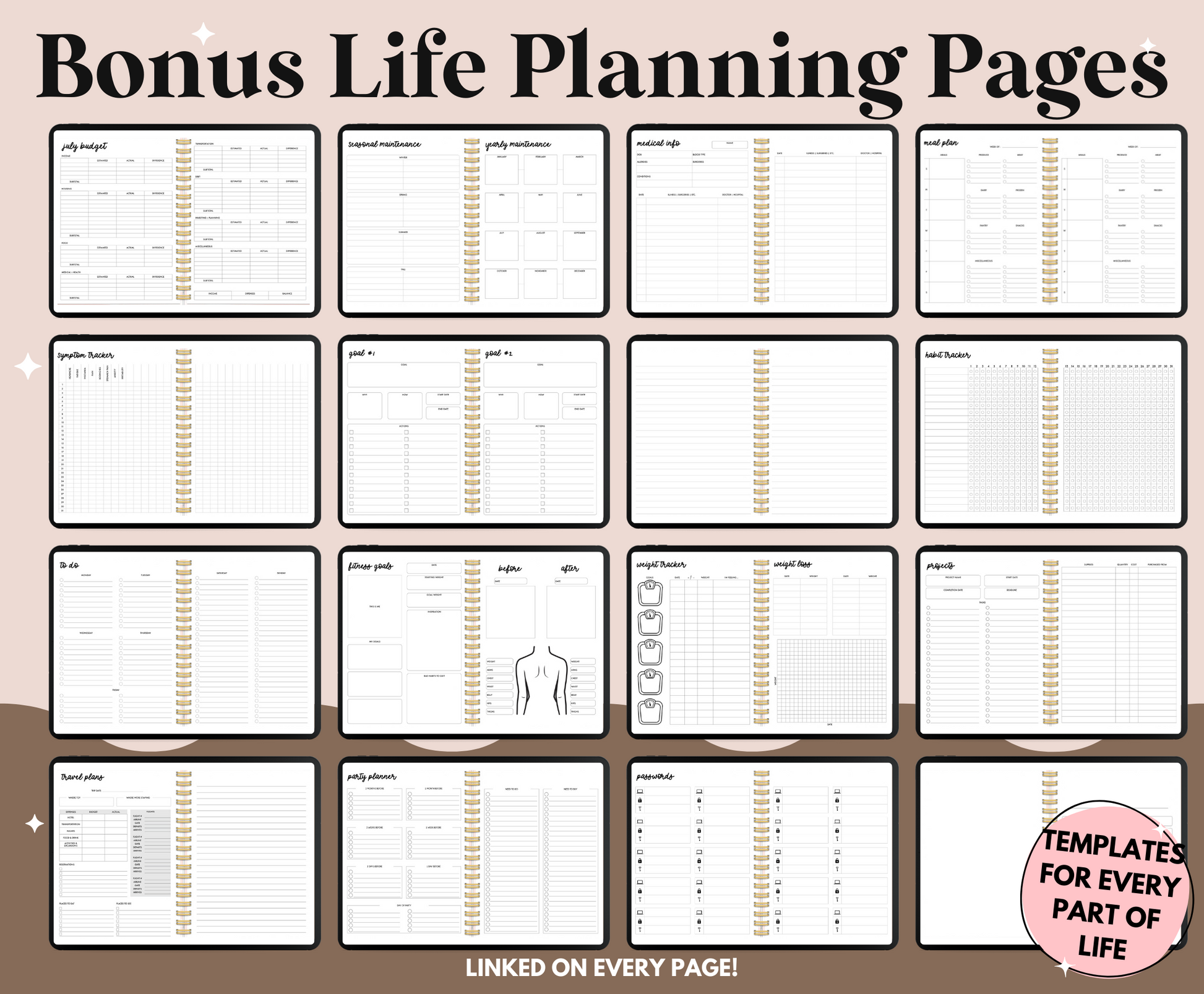 2024 Neutral Digital Life Planner – Paper Hearts Planner Co.