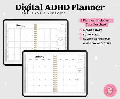 2025 Gray ADHD Planner