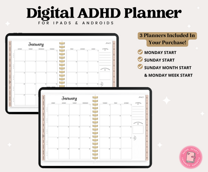 2025 Neutral ADHD Planner