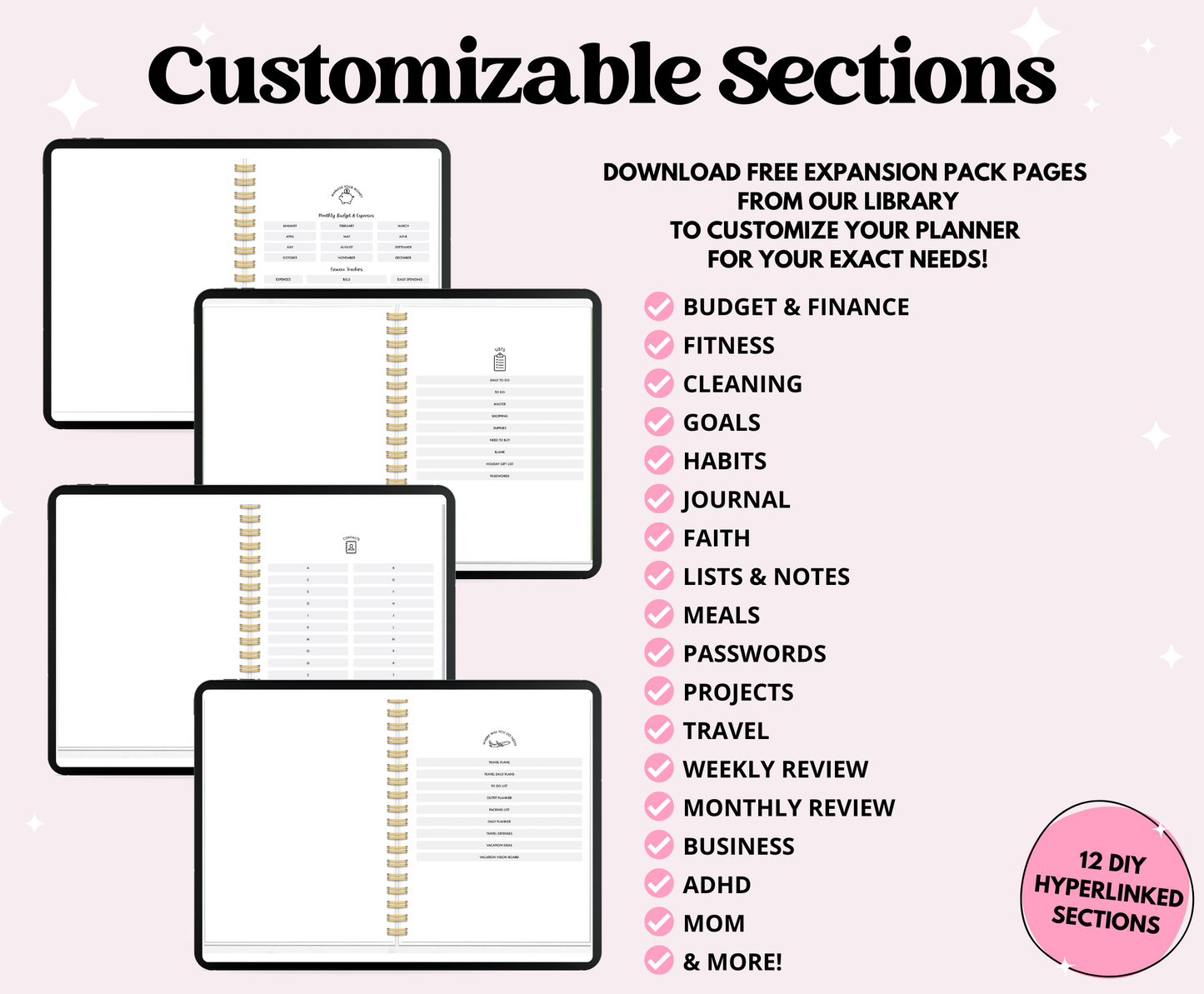 2025 Pastel ADHD Planner