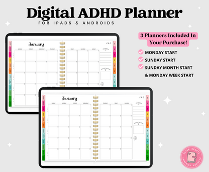 2025 Rainbow ADHD Planner