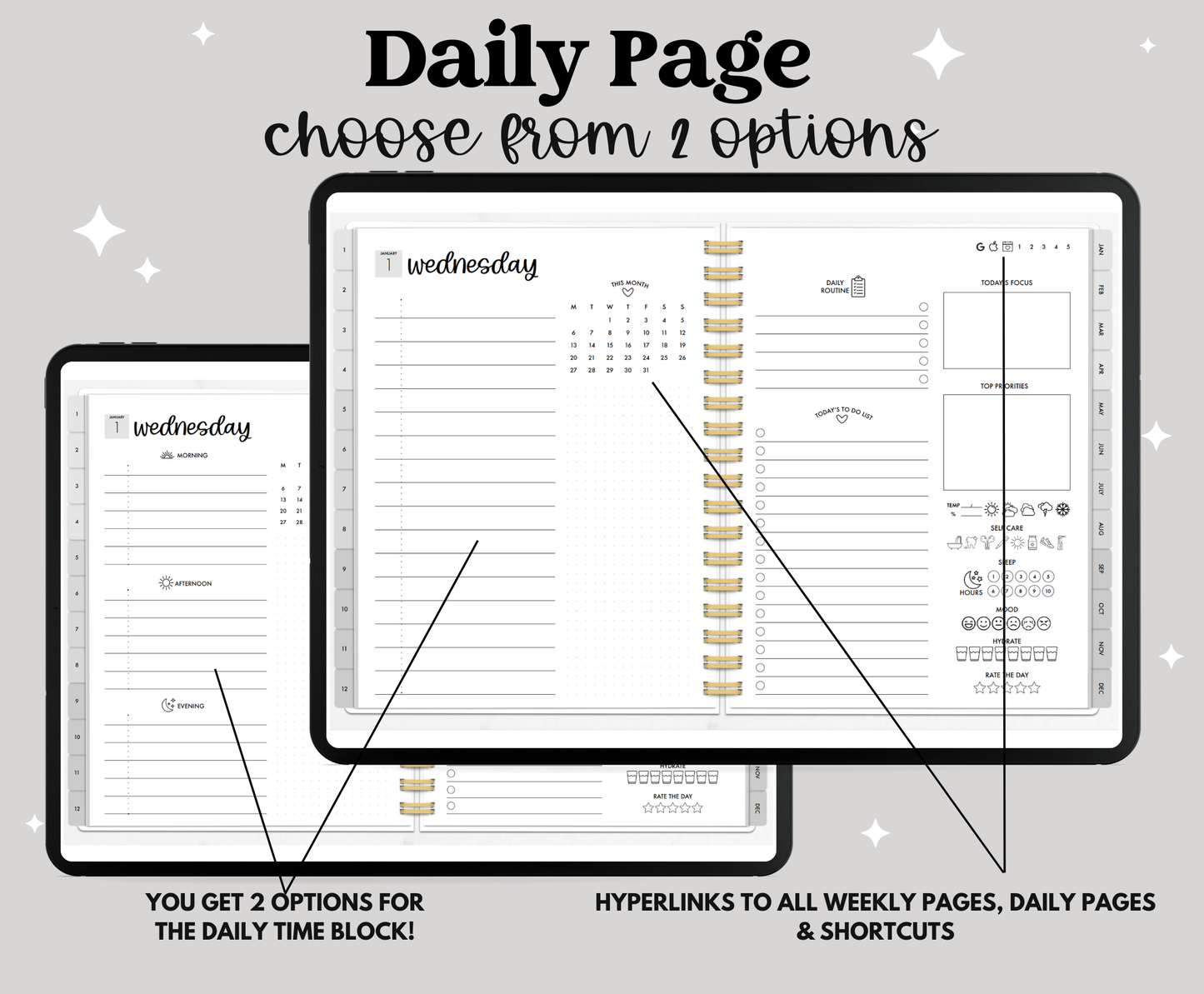 2025 Gray Life Planner With Weeks & Days