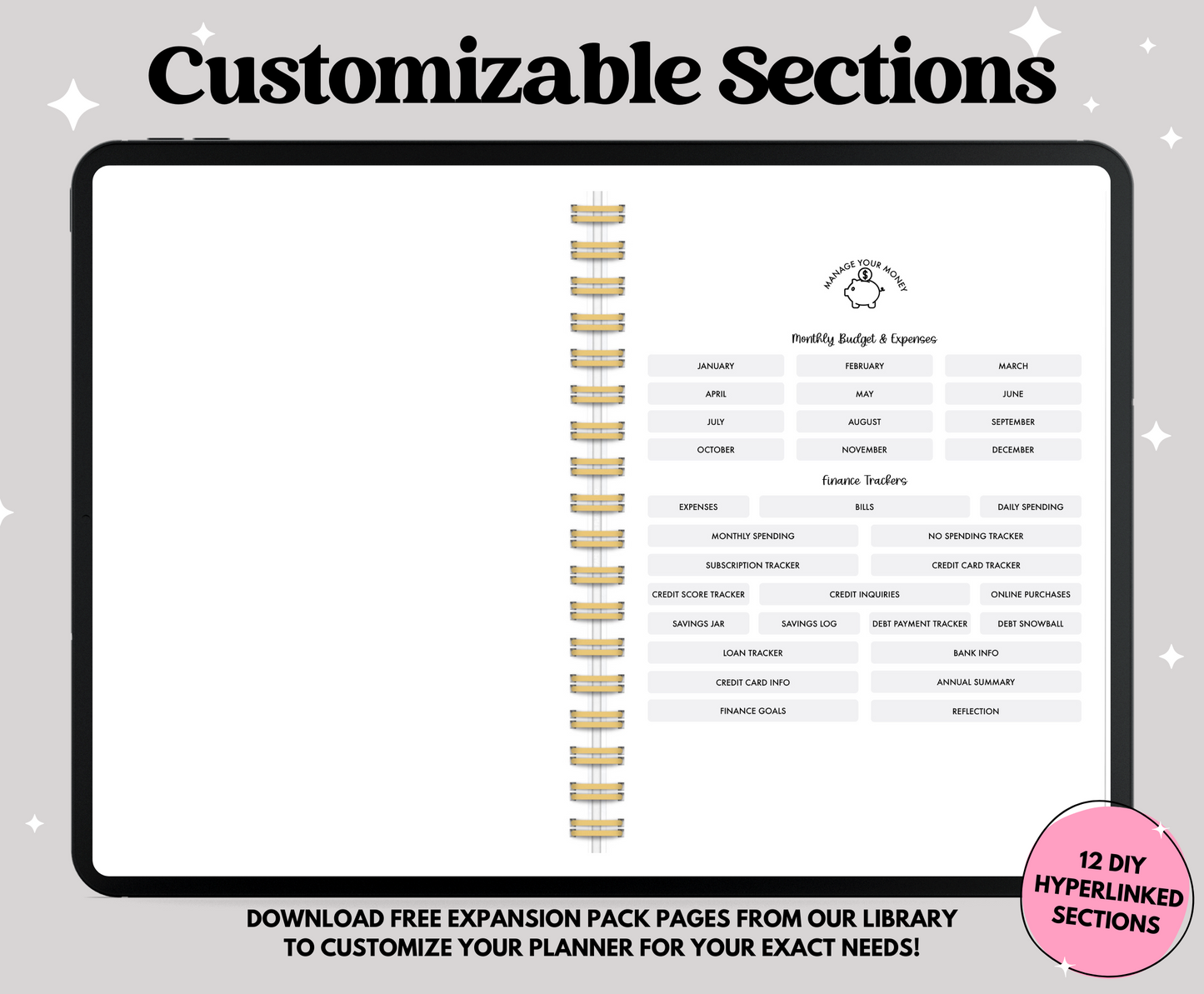 2025 Gray Life Planner With Weeks & Days