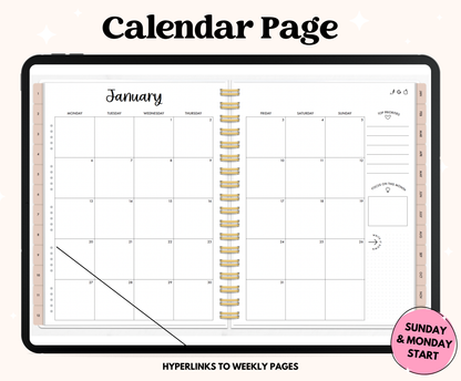 2025 Neutral Life Planner With Weeks Only