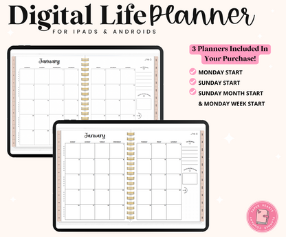 2025 Neutral Life Planner With Weeks Only