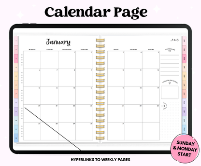 2025 Pastel Life Planner With Weeks Only