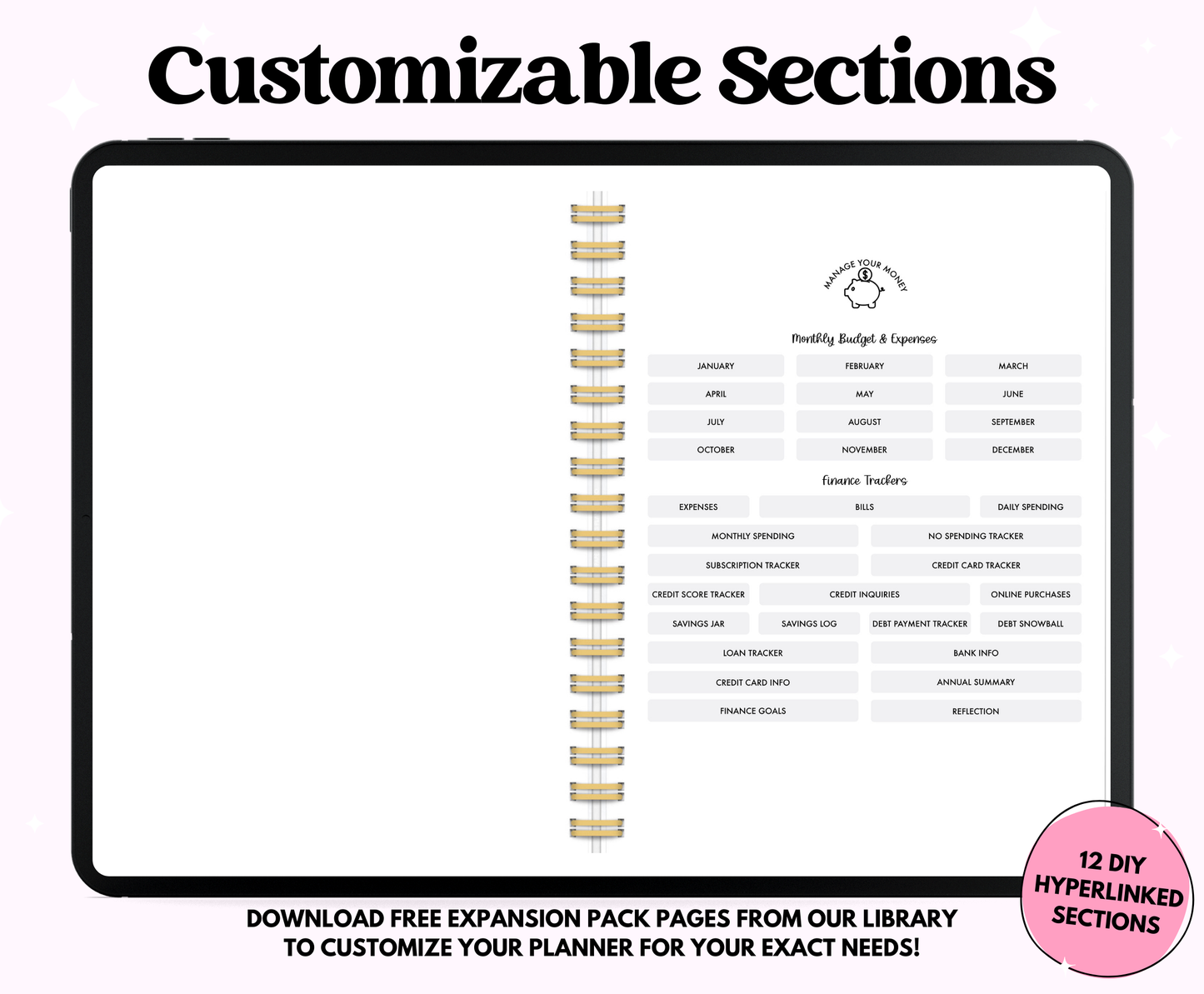 2025 Pastel Life Planner With Weeks Only