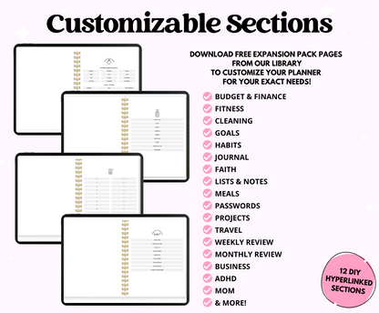 2025 Pastel Life Planner With Weeks Only