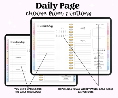 2025 Pastel Life Planner With Weeks & Days