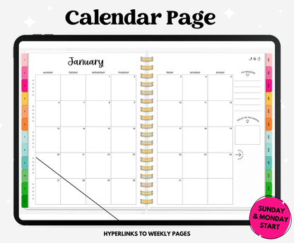 2025 Rainbow Life Planner With Weeks Only