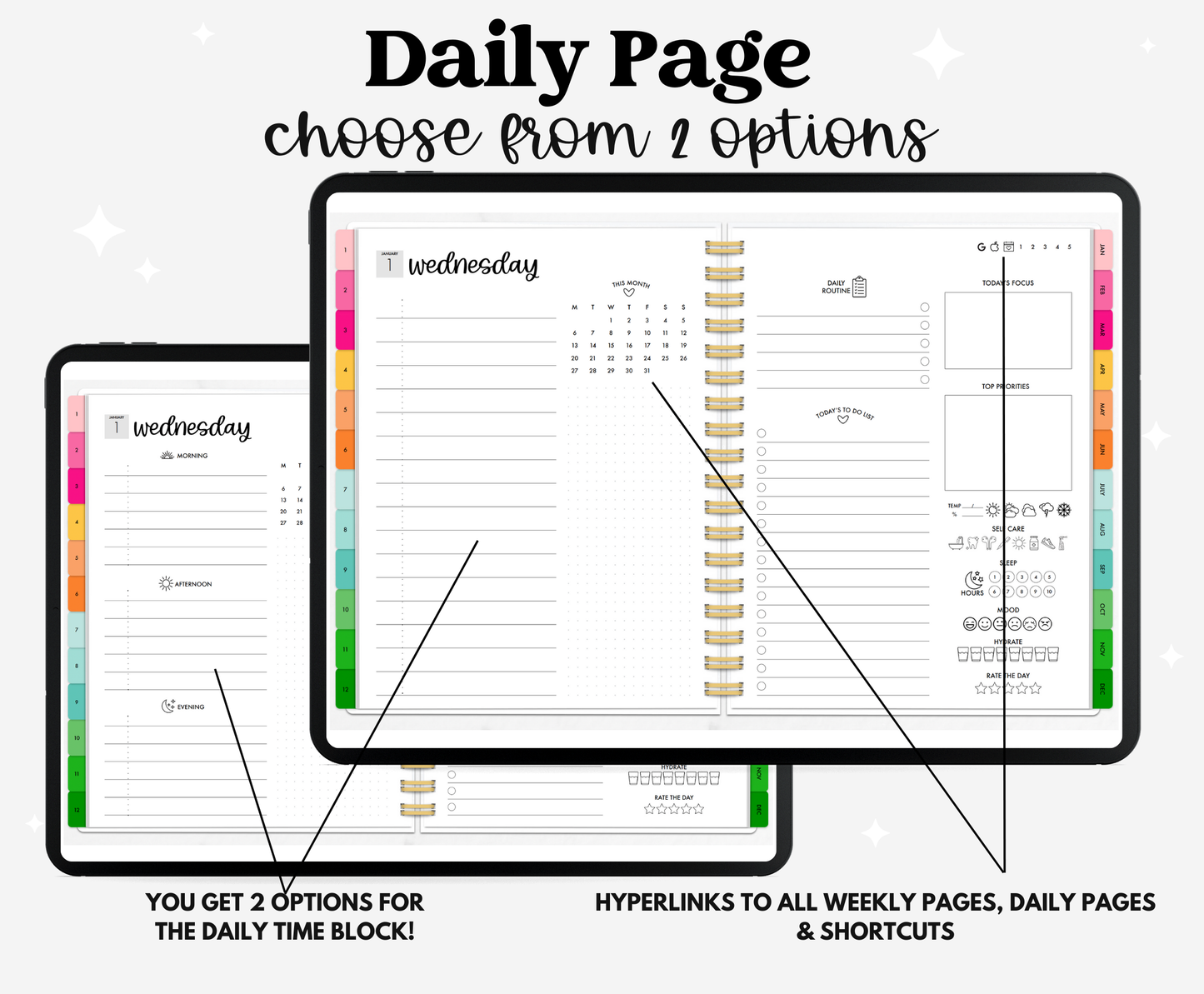 2025 Rainbow Life Planner With Weeks & Days