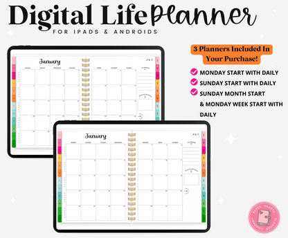 2025 Rainbow Life Planner With Weeks & Days