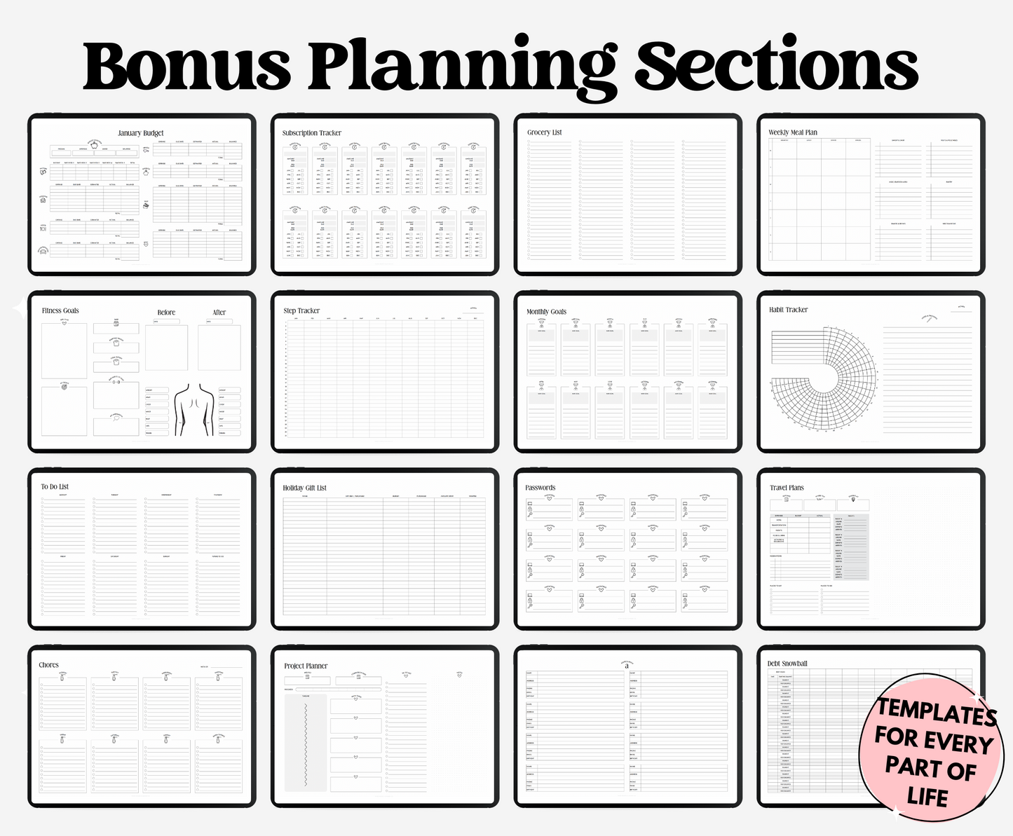 2025 Ultimate Life Planner With No Coils