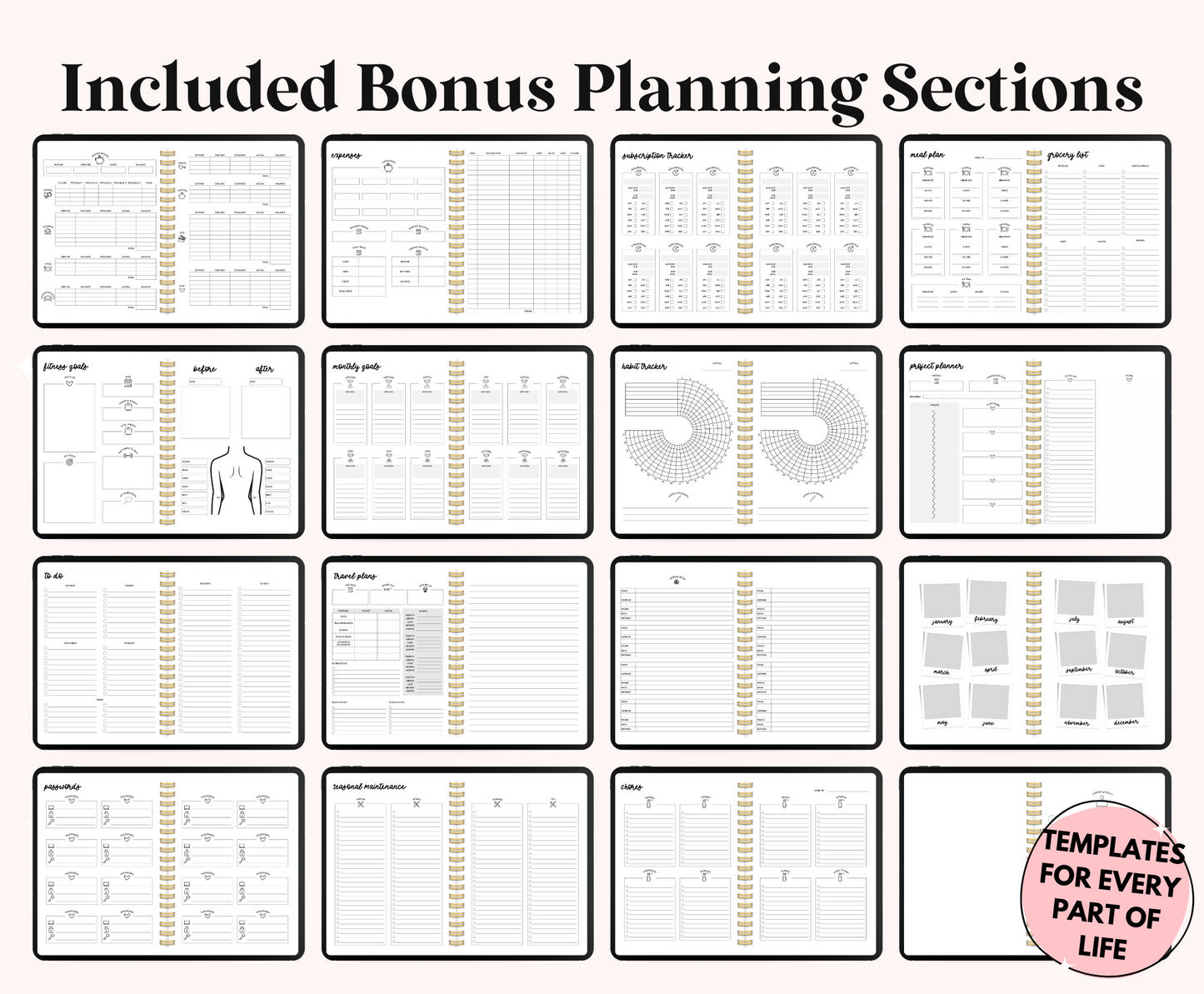 2025 Seasonal ULTIMATE Life Planner With Weeks Only