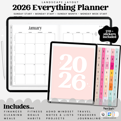 2026 Everything Planner Book Fold