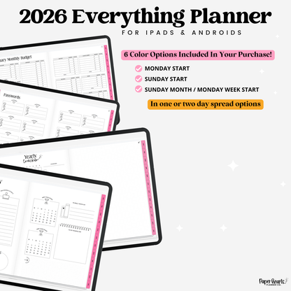 2026 Everything Planner Book Fold