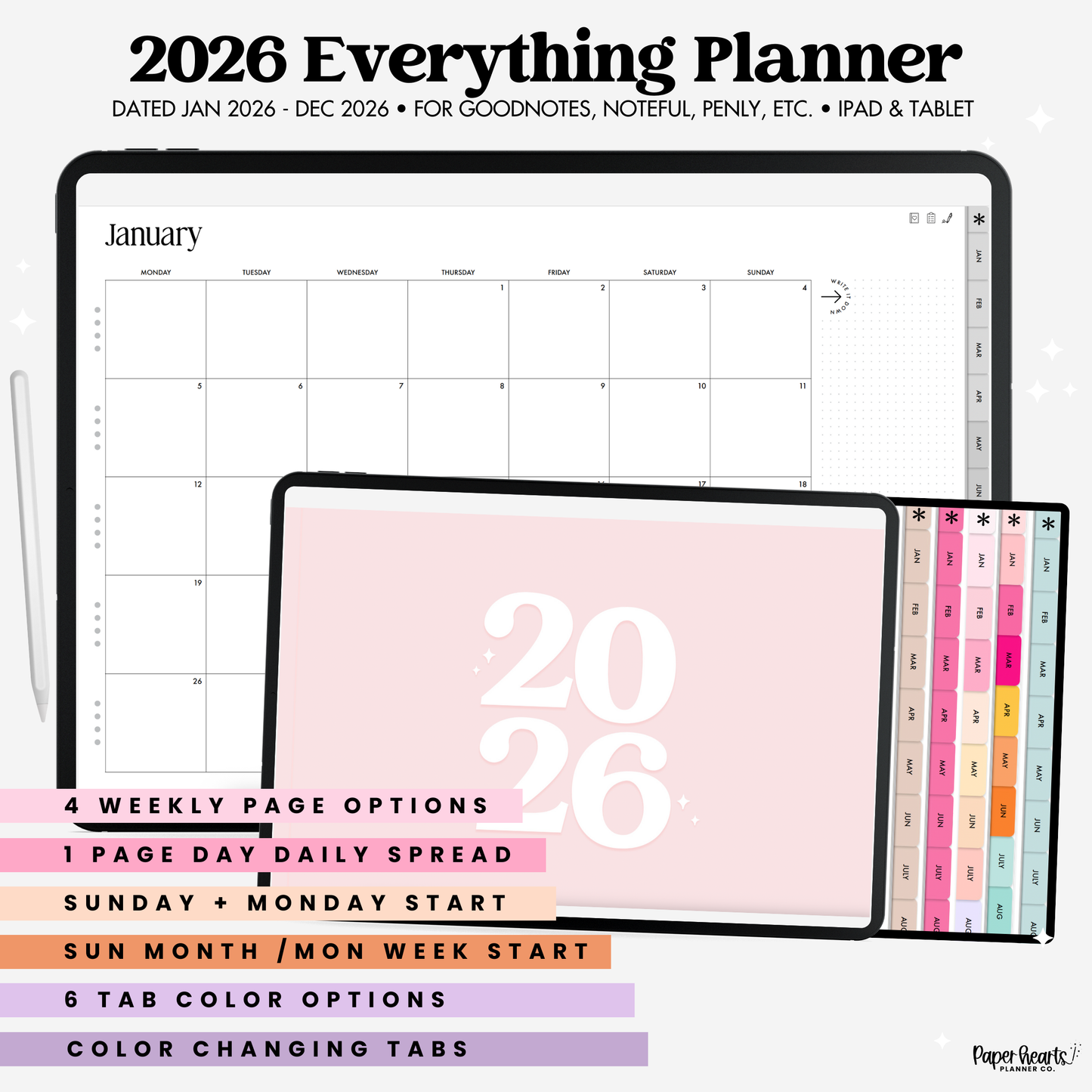 2026 Everything Planner No Coils
