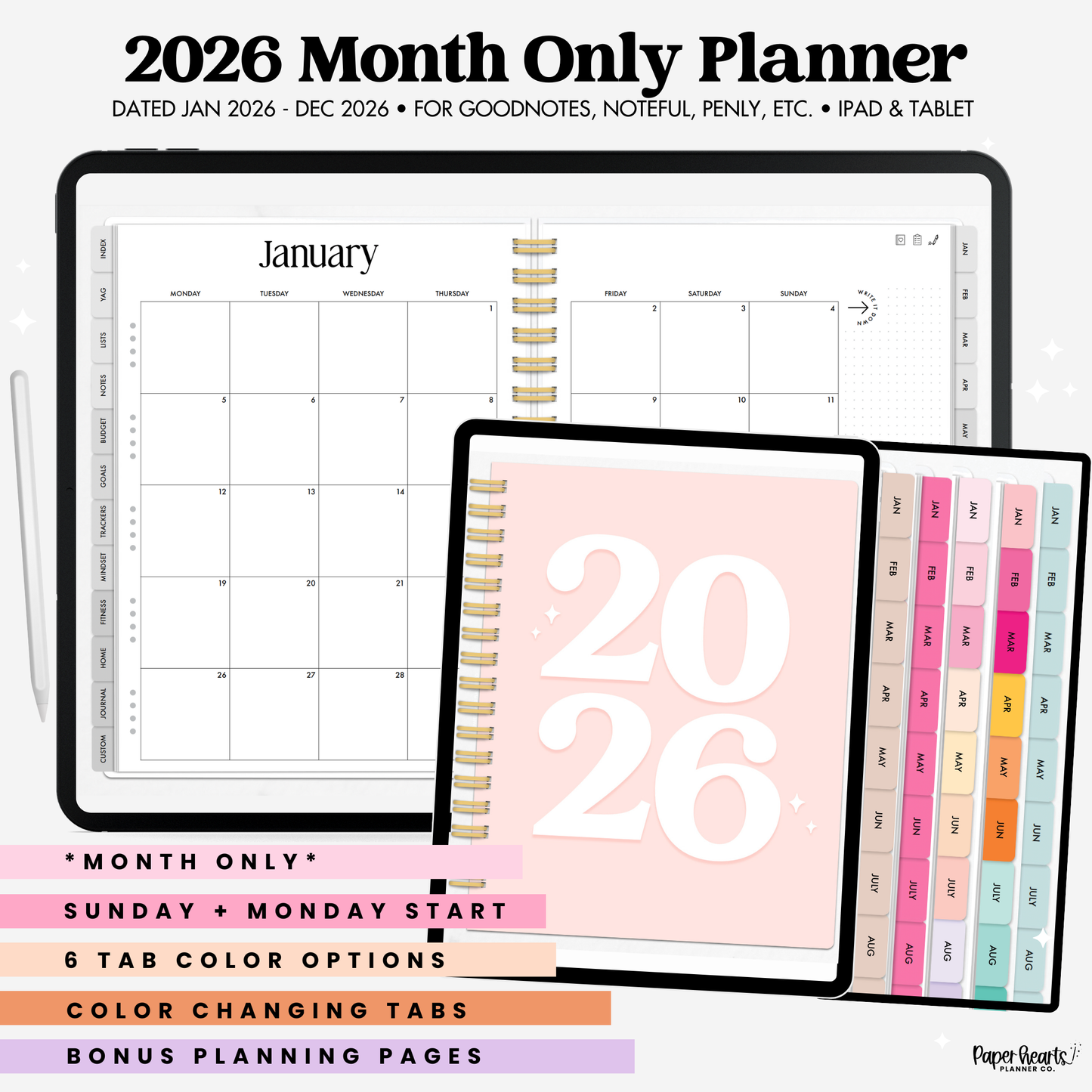 2026 Everything Planner MONTH ONLY