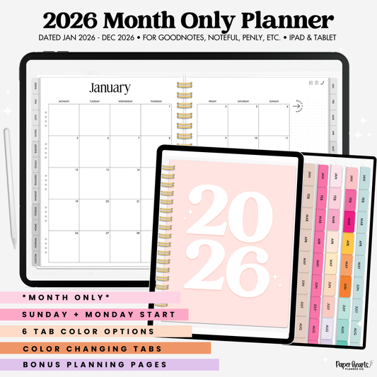 2026 Everything Planner MONTH ONLY