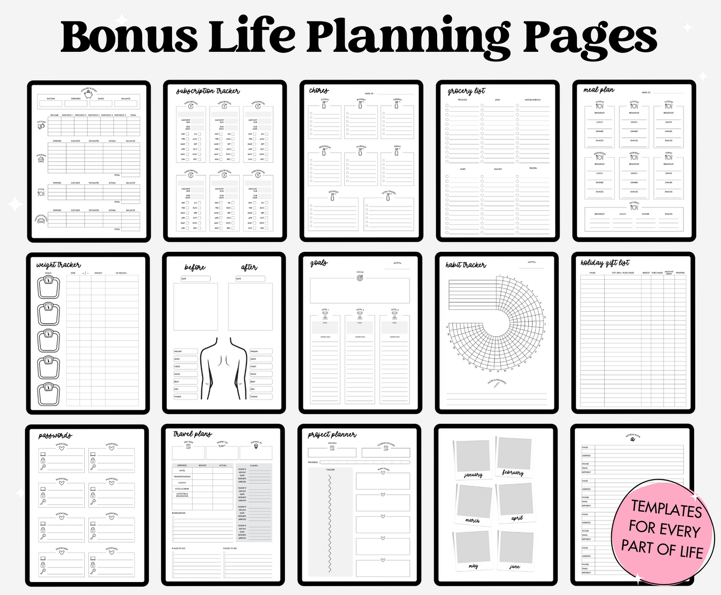 25-26 Midyear Pink Portrait Everything Planner
