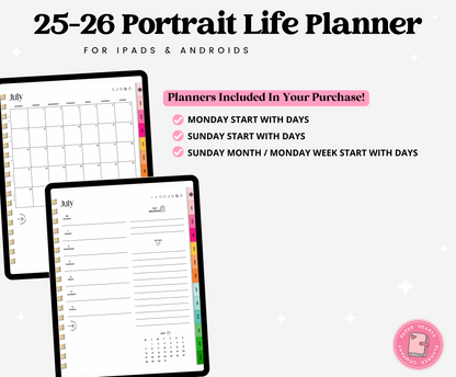 25-26 Midyear Rainbow Portrait Everything Planner