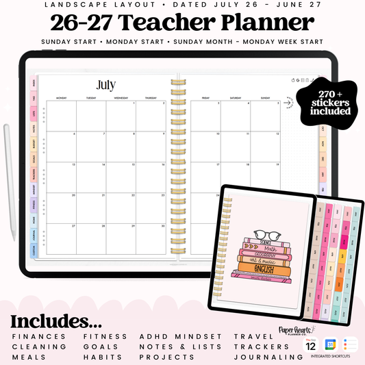 26 - 27 Teacher Planner