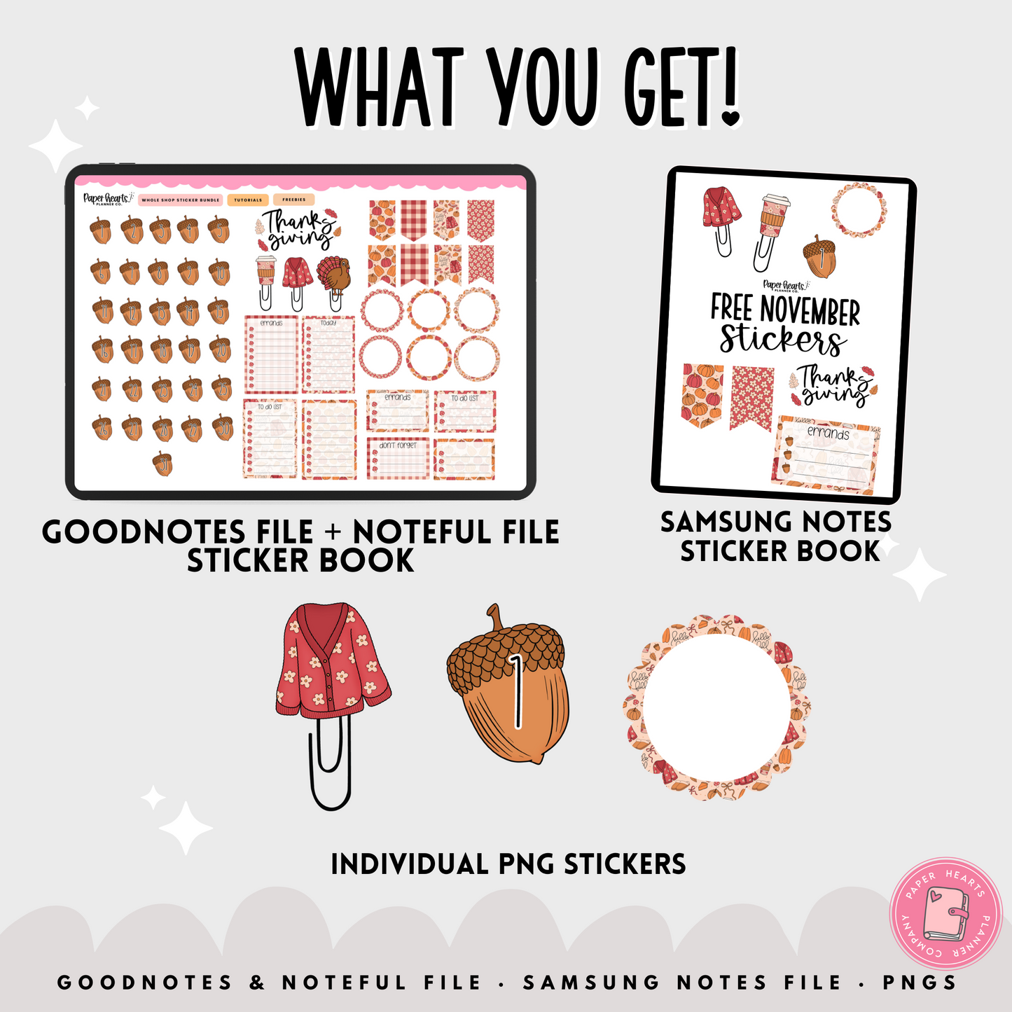 Free November Stickers