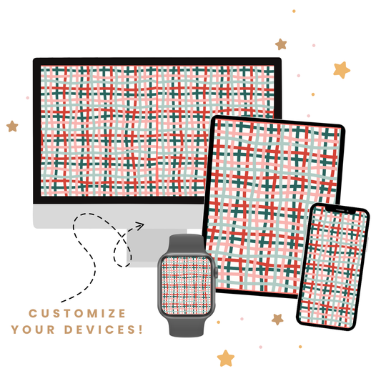 Christmas Wavy Plaid Wallpapers