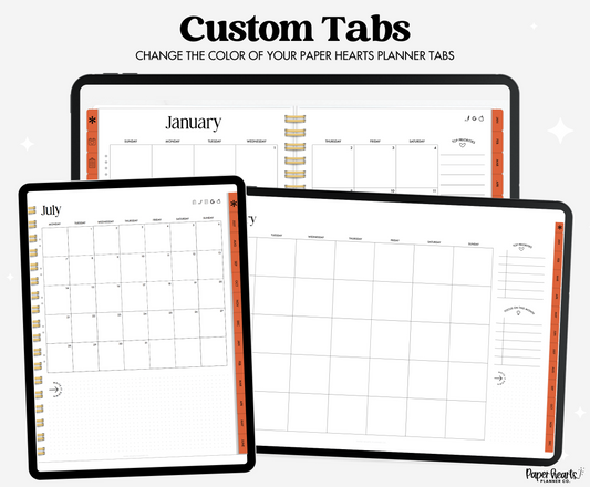 September Fall Dark Orange Tabs