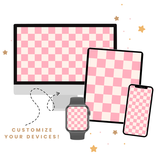 Pink Checkered Wallpaper