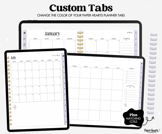 January 2026 Light Purple Tabs