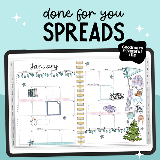 January Monthly DFY Spread Blue