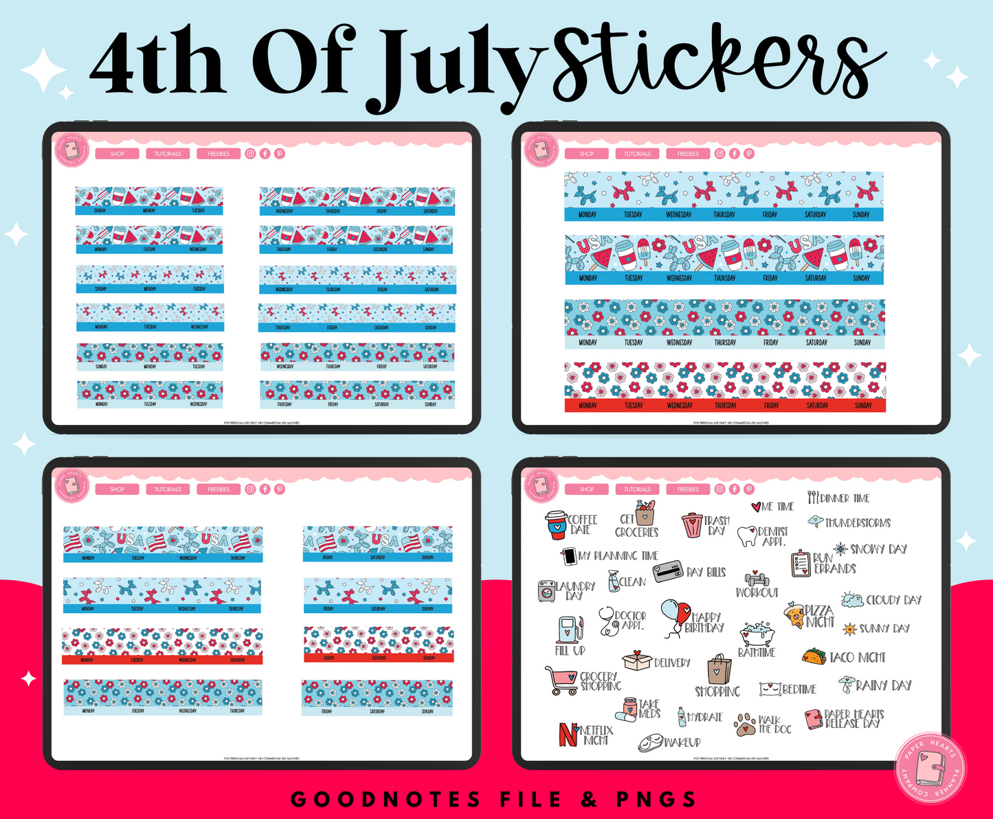 4th Of July Stickers