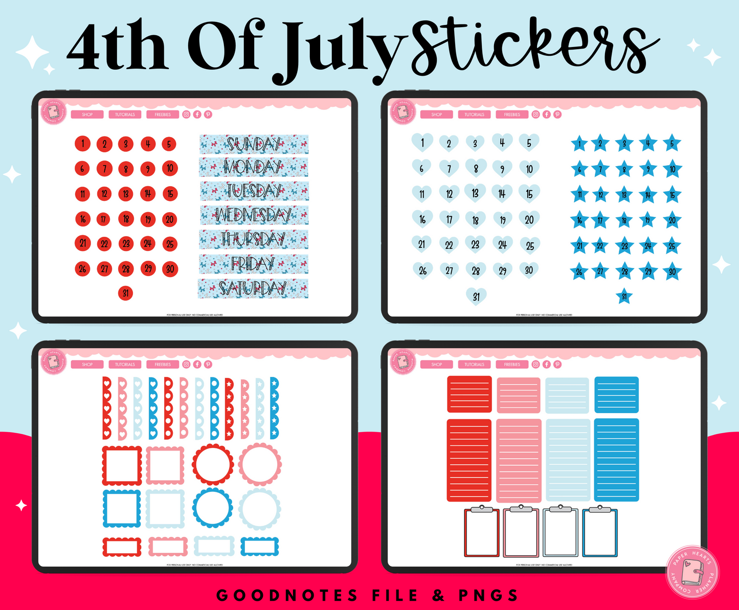 4th Of July Stickers