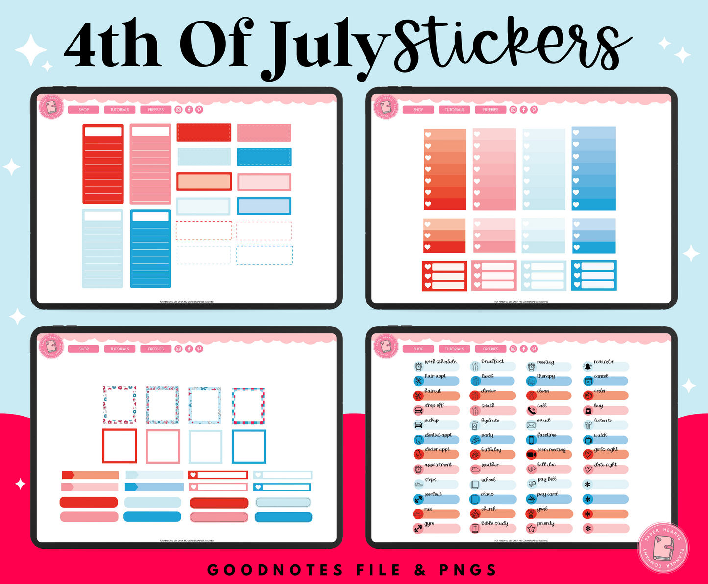 4th Of July Stickers