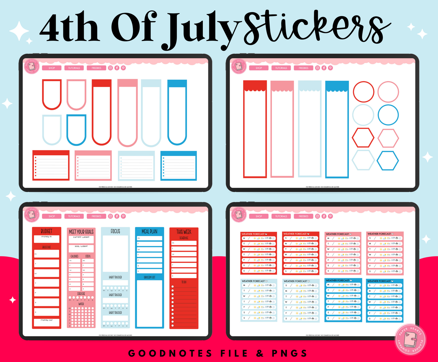 4th Of July Stickers