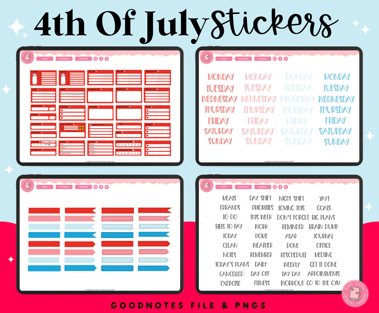 4th Of July Stickers