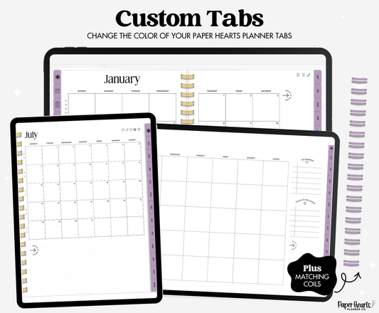 January 2026 Dark Purple Tabs