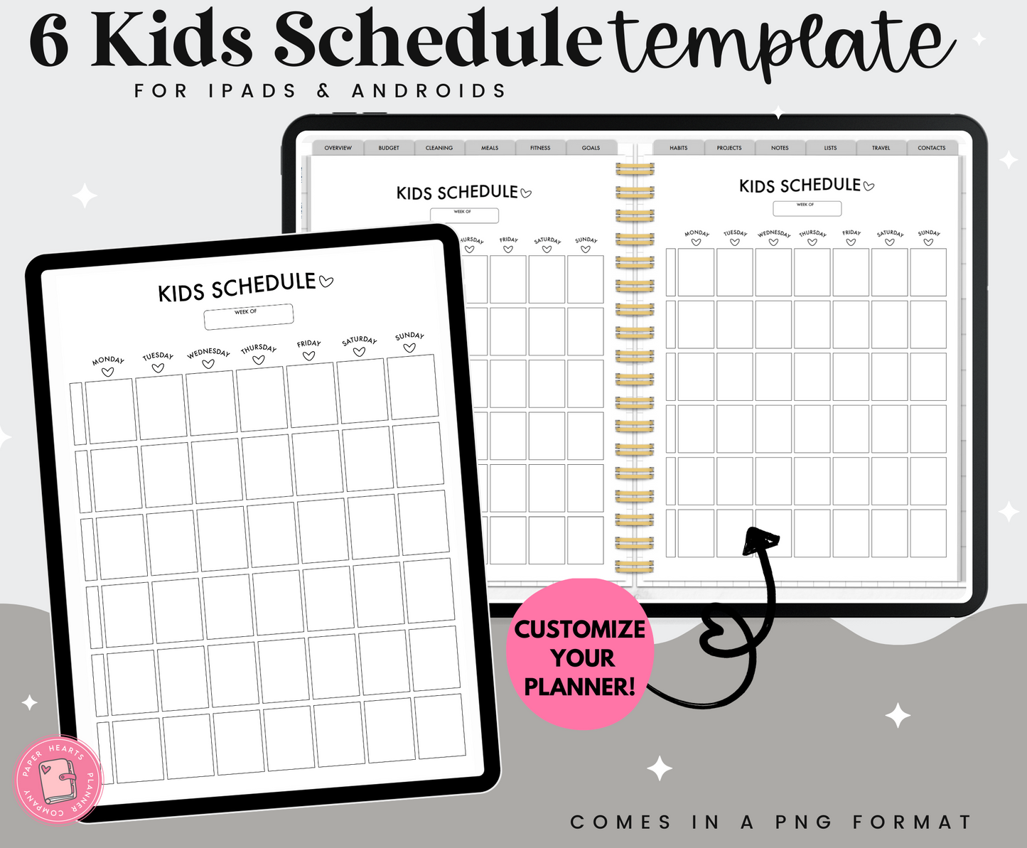 6 Kids Schedule Bonus Template