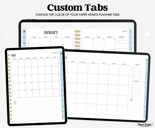 Girly Stickers Blue Tabs